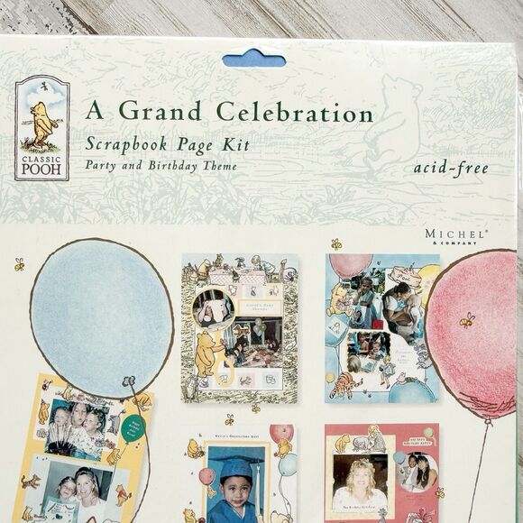 Vintage Classic Winnie the Pooh Scrapbook Page Kits Lot Christmas & Celebration - Picture 8 of 12